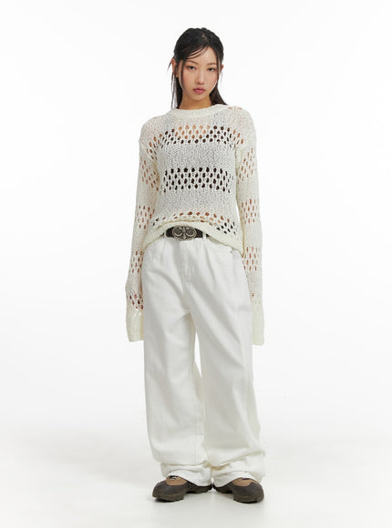 round-neck-hollow-out-knit-sweater-cm408