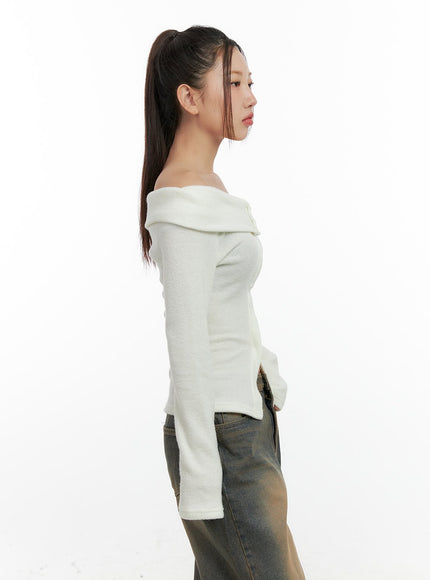 buttoned-off-shoulder-blouse-cn412