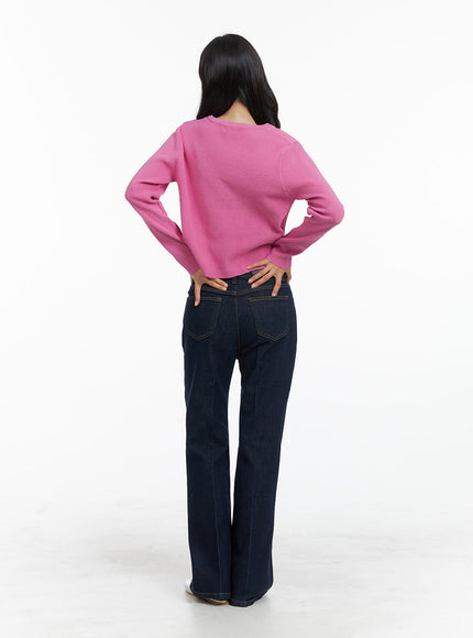 solid-semi-flared-jeans-om419