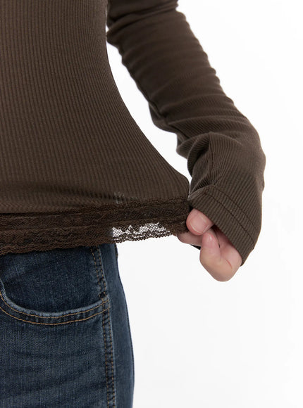 slim-ribbed-lace-trim-top-cg519