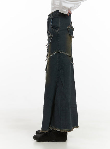 grunge-star-patched-denim-maxi-skirt-cs403