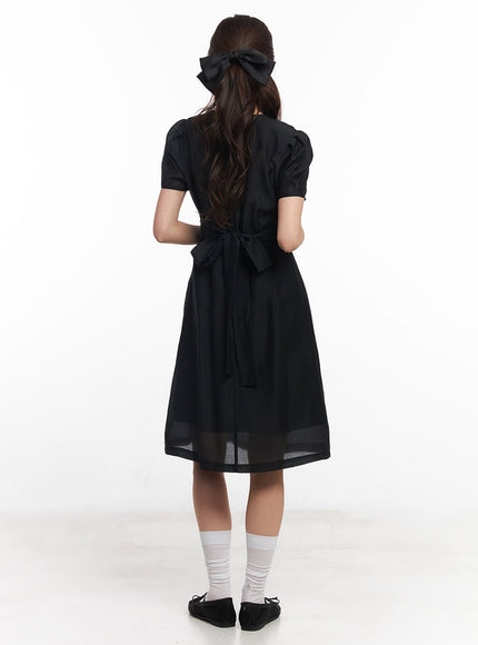 puff-sleeve-square-neck-midi-dress-cy519