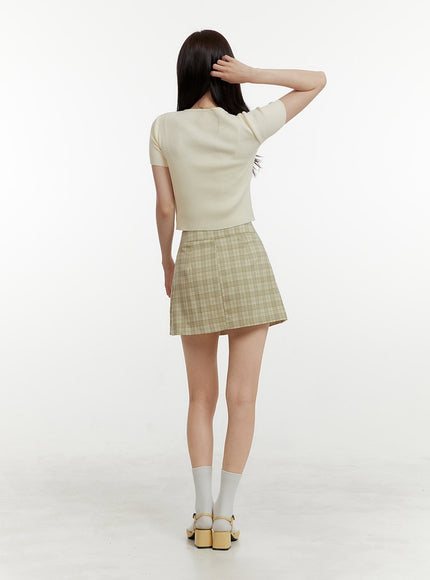 checkered-pleated-mini-skirt-oy409