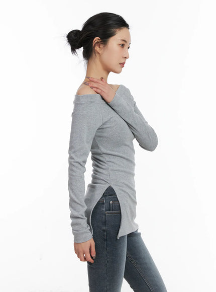 off-shoulder-slit-long-sleeve-top-cd509