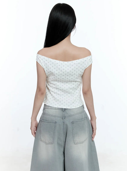 polka-dot-off-shoulder-tee-cg511