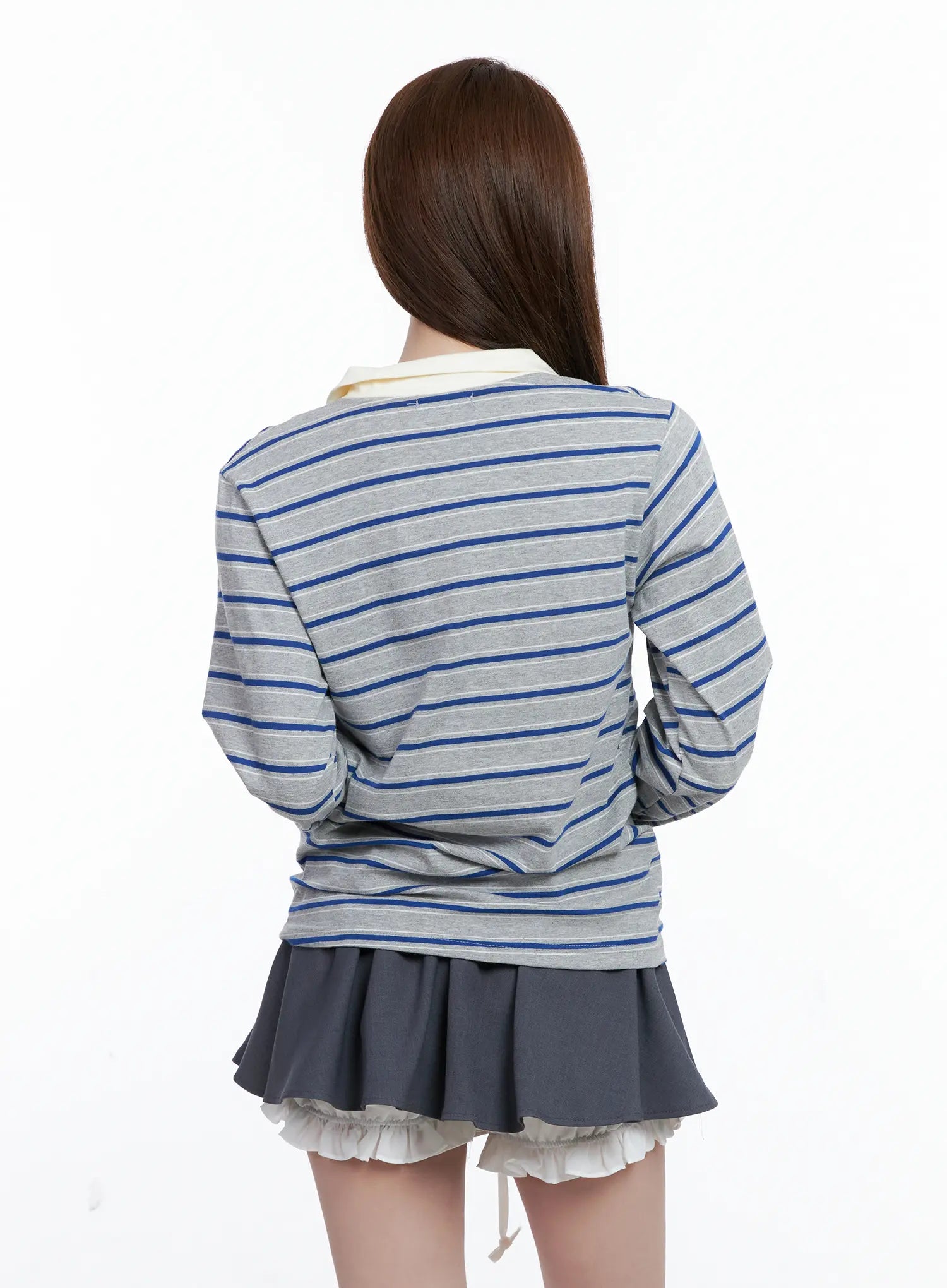 striped-v-neck-collar-polo-shirt-cg529