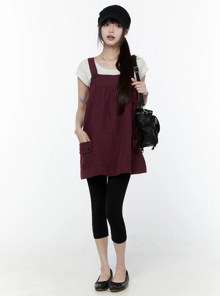 button-accent-plaid-mini-dress-cu508