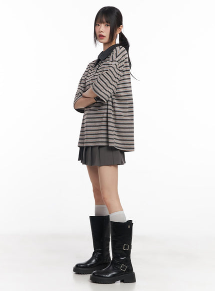 oversized-striped-short-sleeve-polo-shirt-cy514