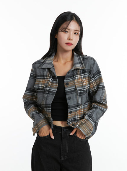 checkered-crop-button-jacket-od307