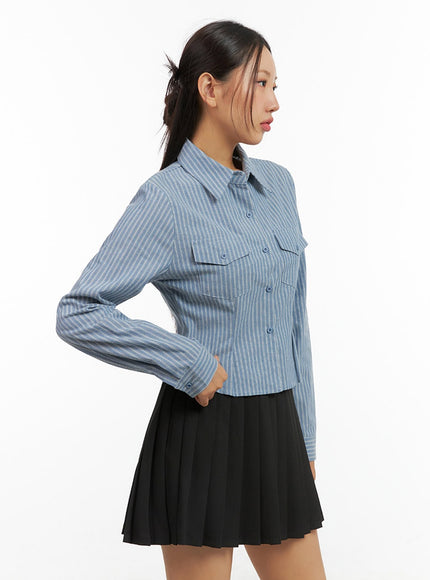 pintuck-stripe-buttoned-crop-shirt-is402