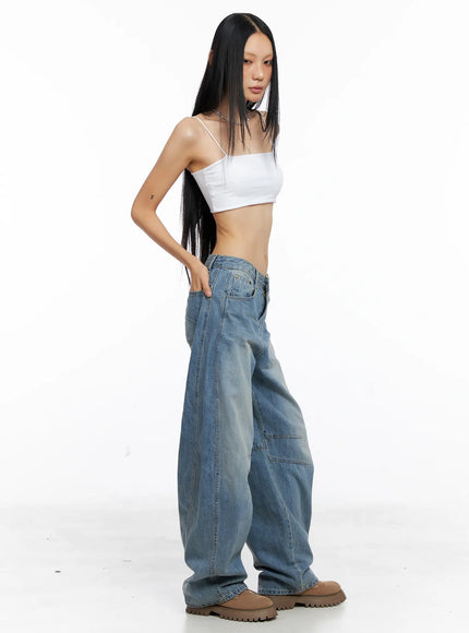 Dakota Relaxed Fit Vintage Wash Jeans CS511 - Acubi style | LEWKIN Dakota Relaxed Fit Vintage Wash Jeans CS511 - Acubi style | LEWKIN