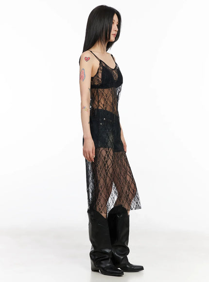 lace-sheer-overlay-dress-cm517