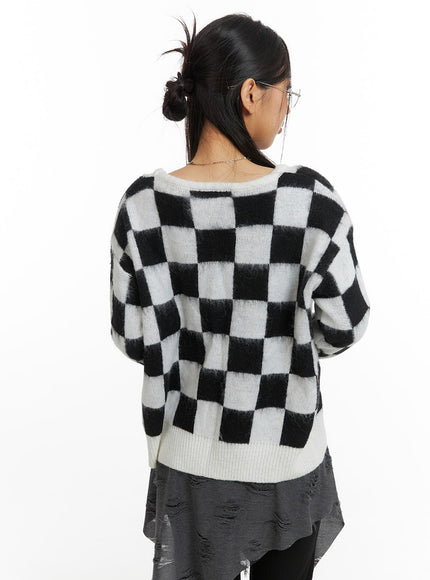 oversized-checkered-cardigan-cf427