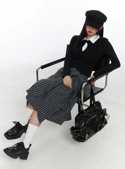 button-wrap-collar-ribbed-long-sleeve-top-cd529