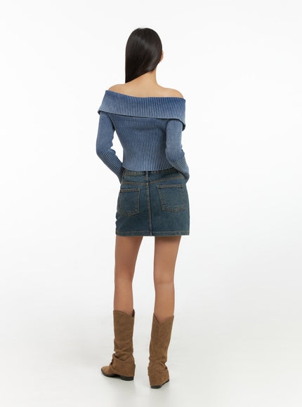 washed-denim-stitch-mini-skirt-is427