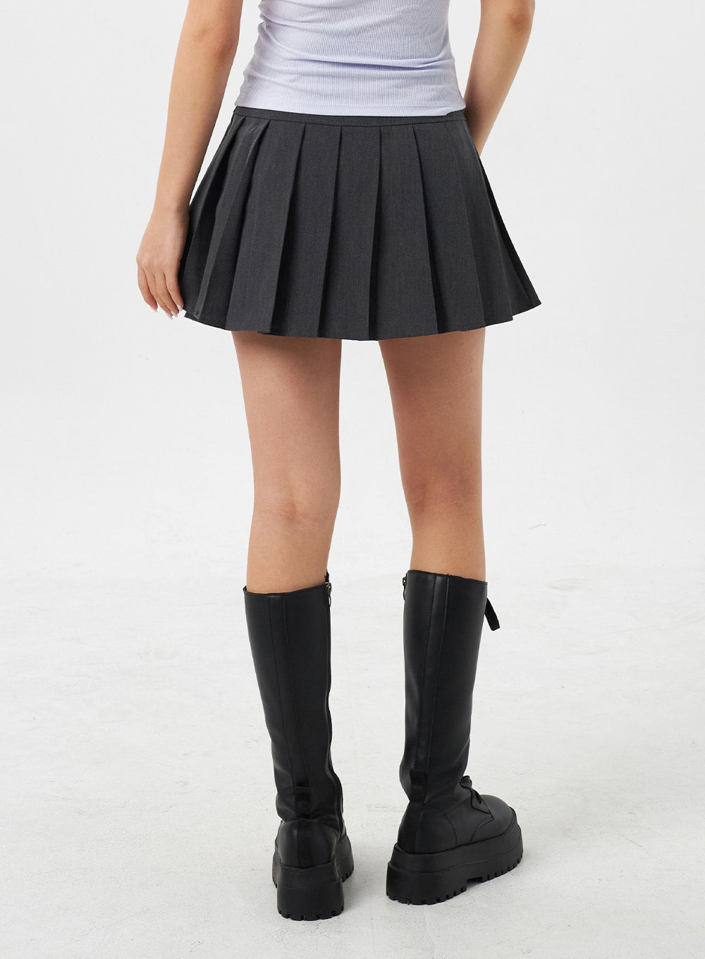 Simple Pleated Mini Skirt CY309