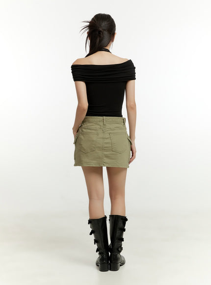 cargo-pocket-mini-skirt-cl401