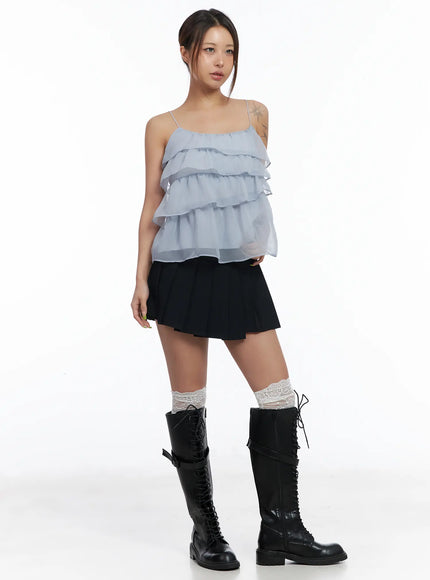 pleated-button-mini-skirt-cm520