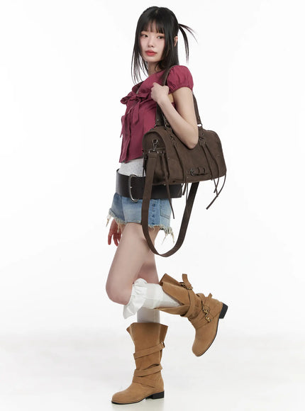 chic-puff-sleeve-ribbon-tie-blouse-cm525