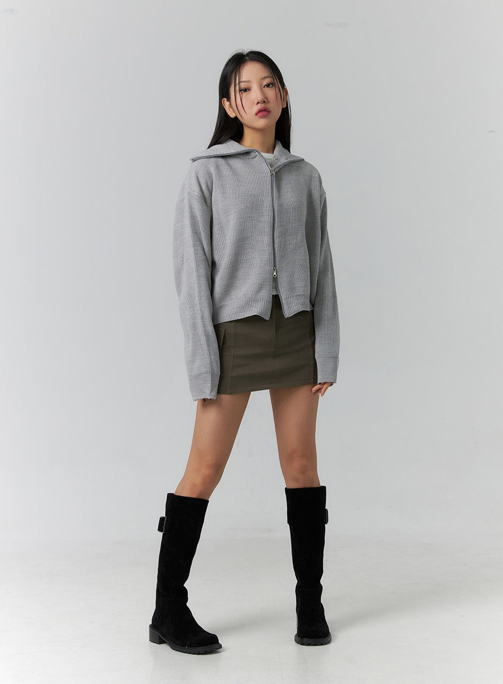 basic-two-way-zip-up-knit-sweater-cd304