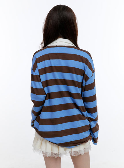 cotton-oversize-buttoned-long-sleeve-stripe-tee-oo407