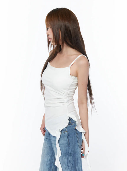 asymmetrical-ruched-sleeveless-top-cy529