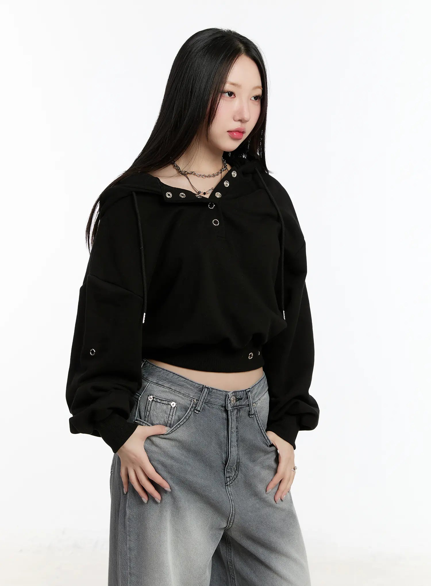 eyelet-crop-hoodie-cm511