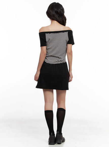 drawstring-sweat-skirt-cl518