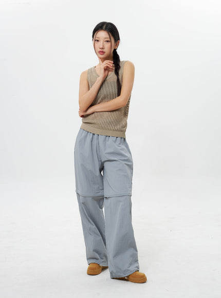 Color Wide Track Pants IY312