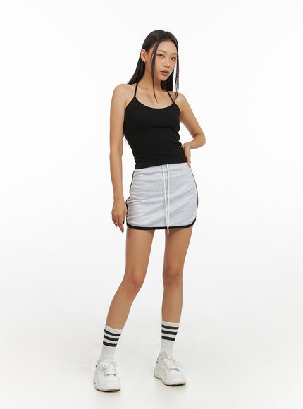 cotton-banded-track-mini-skirt-is427