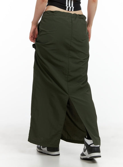 nylon-pocket-maxi-skirt-cl422