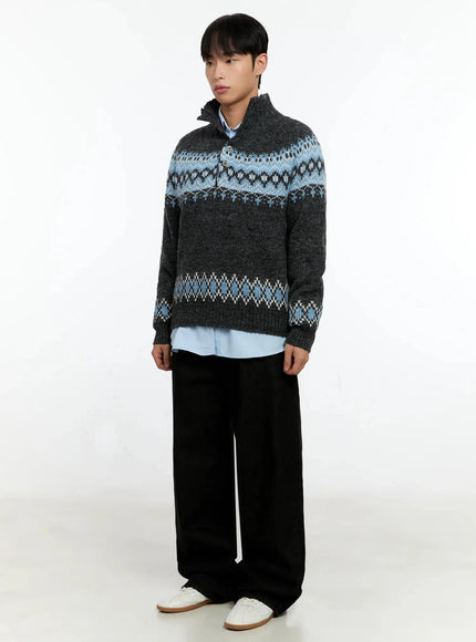 mens-patterned-high-neck-quarter-knit-sweater-in525