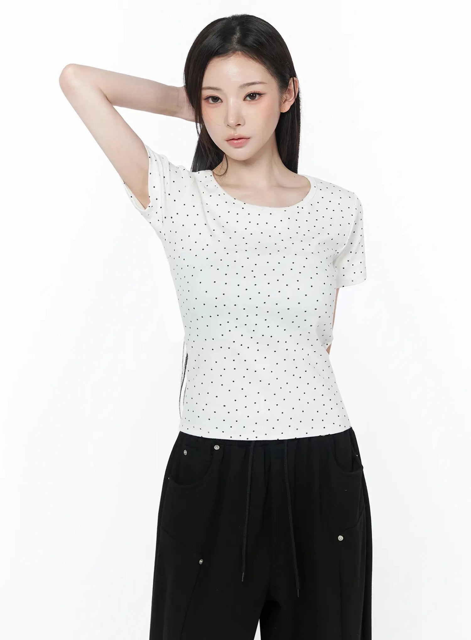polka-dot-round-neck-tee-iu512