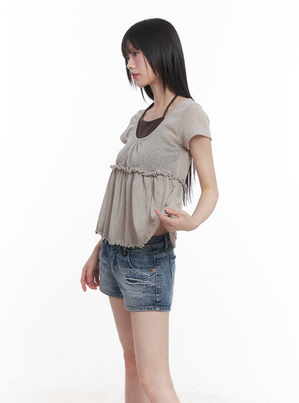 frill-half-sleeve-blouse-cu506