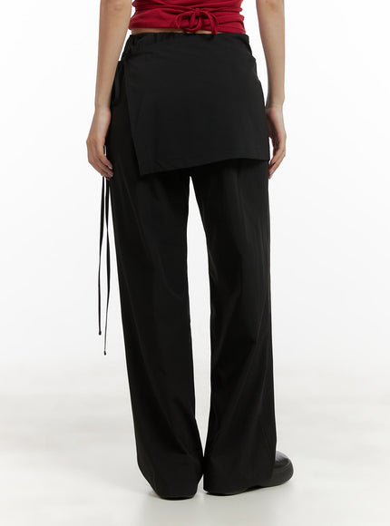 cotton-wrap-skirt-wide-pants-cy403