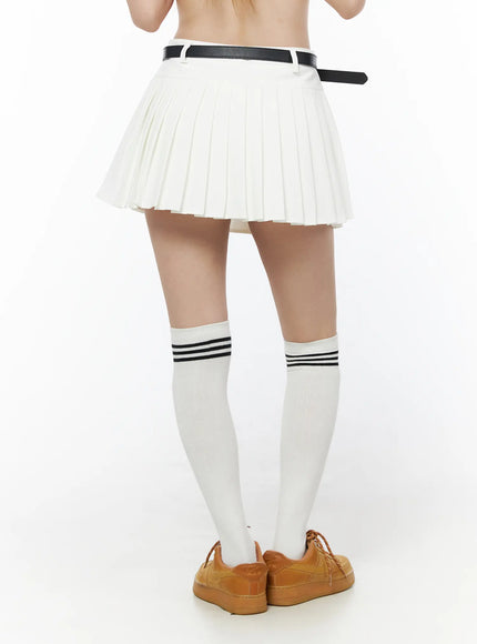 belted-pleated-mini-skirt-cu511