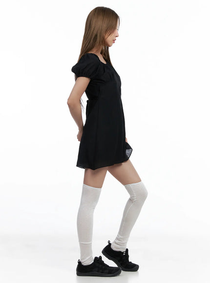 shirred-puff-sleeve-mini-dress-cl510