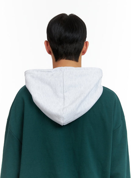 mens-contrasting-hoodie-green-iu414