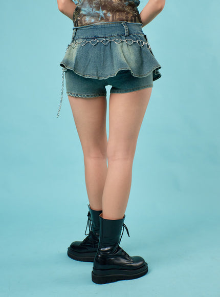 pleated-denim-mini-skort-ij430