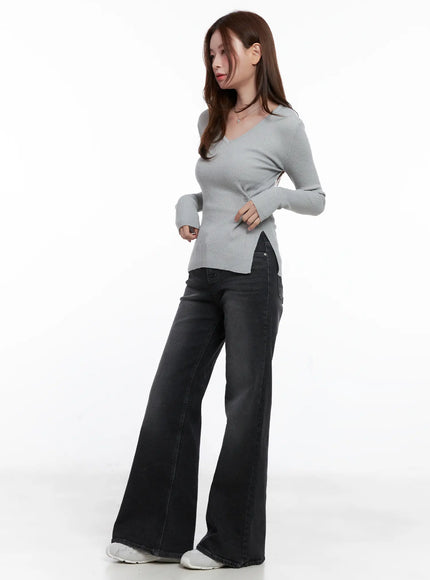 ribbed-v-neck-long-sleeve-knit-top-cg521
