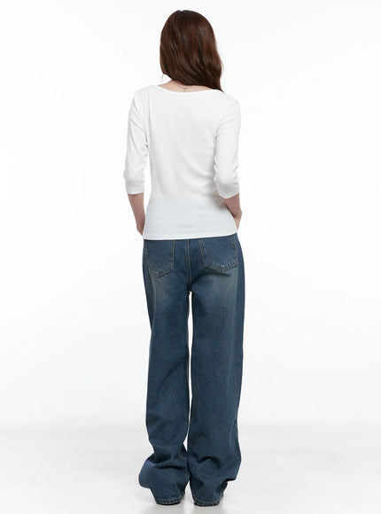 casual-boat-neck-3-4-sleeve-top-cg520