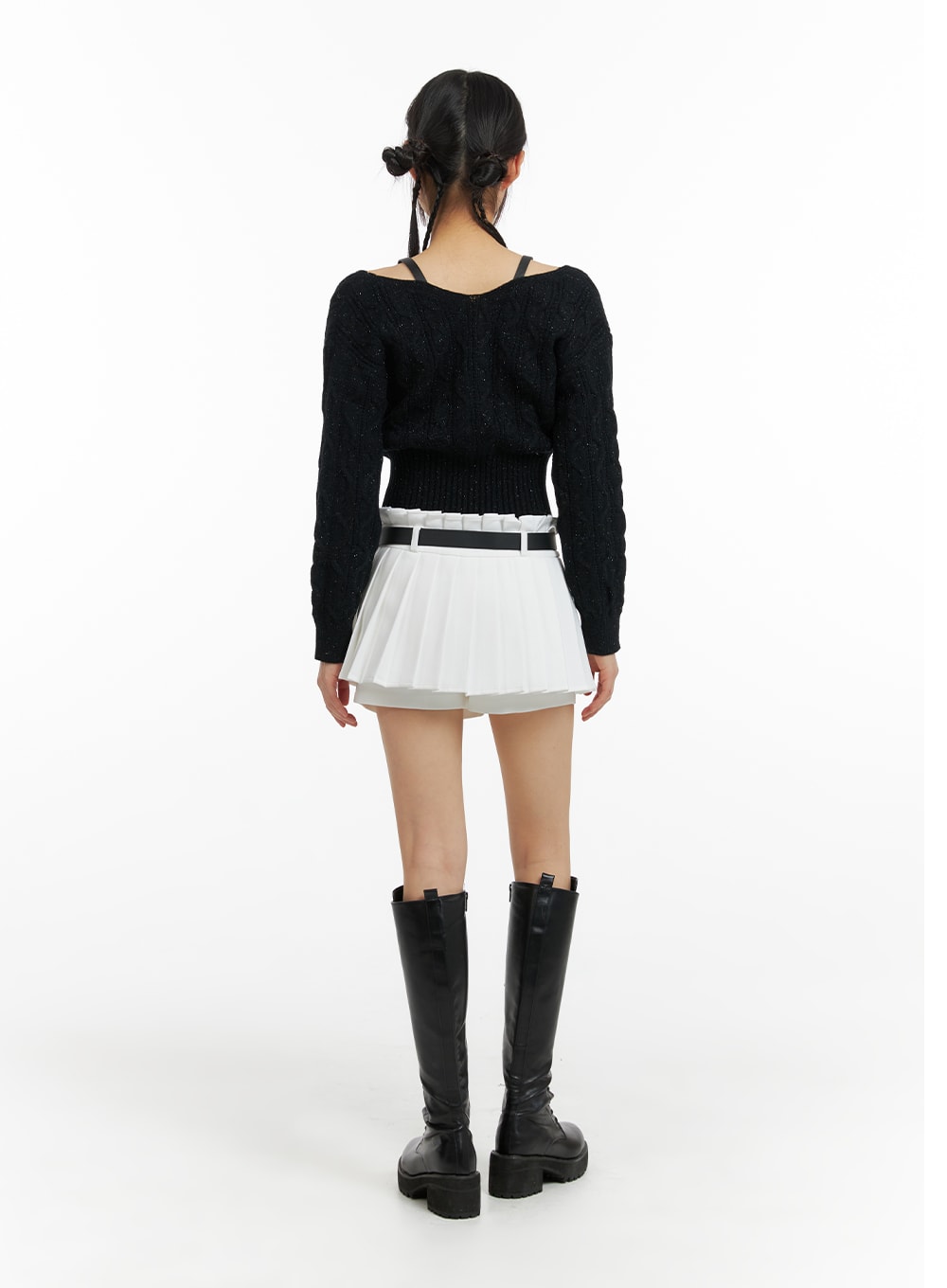mid-waist-pleated-mini-skirt-with-belt-cf420