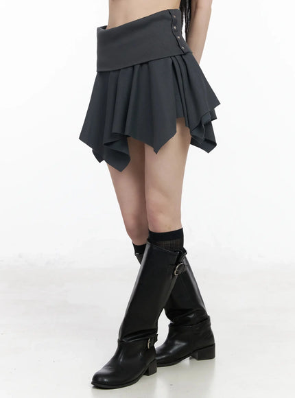 asymmetric-foldover-waist-mini-skirt-iy511
