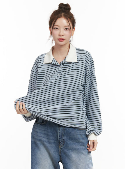 oversized-stripe-collared-long-sleeve-top-ij527