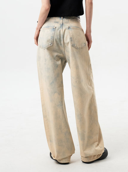 Tie Dye Wide Jeans CY311