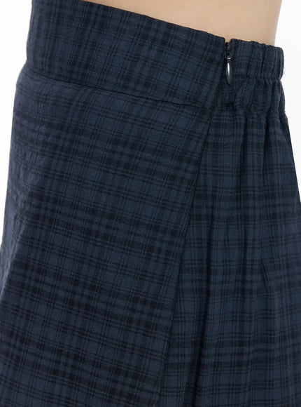 plaid-split-midi-skirt-f516