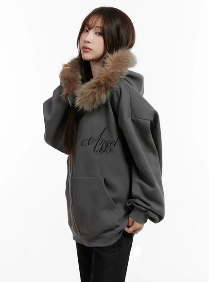faux-fur-printed-zip-up-hoodie-id531