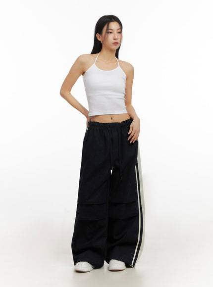 striped-trackpants-with-adjustable-waist-ij503