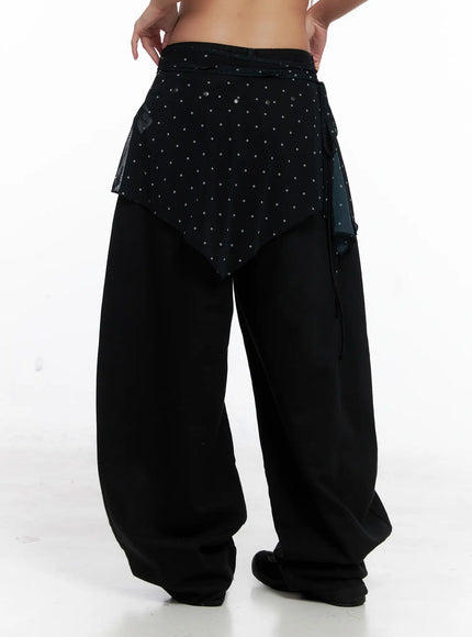 asymmetric-polka-dot-mesh-wrap-mini-skirt-cs524