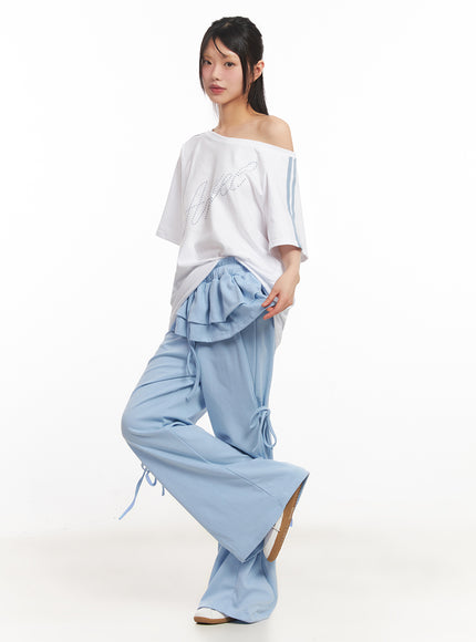 angel-stud-one-shoulder-stripe-t-shirt-iy502